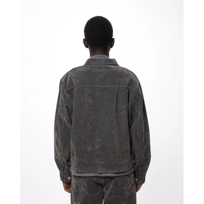 marka Velvet-Flocked Organic Cotton Denim / Canadian Military Work Jacket