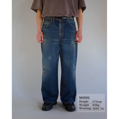 ANACHRONORM REMAKED WIDE 5P DENIM PANTS DARK INDIGO