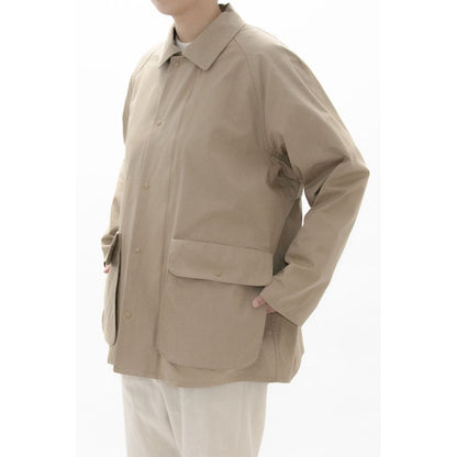 YAECA  Zip and Button Short Coat