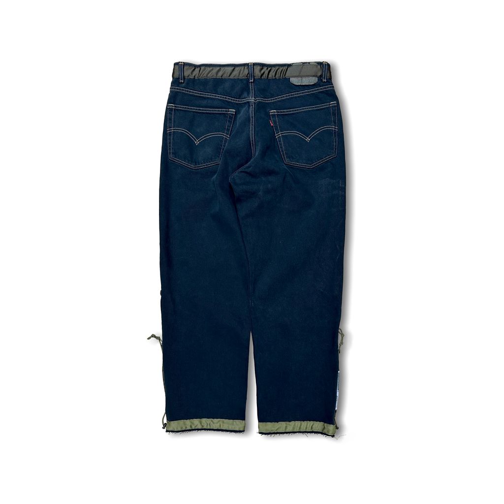 POLIQUANT THE DEFORMED ADJUSTABLE THRIFTING DENIM 550 [FIGURE DYEING]
