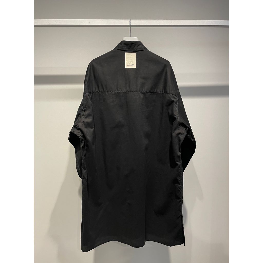Ground Y LIGHT COTTON TWILLL WASH ONC LONG SHIRT