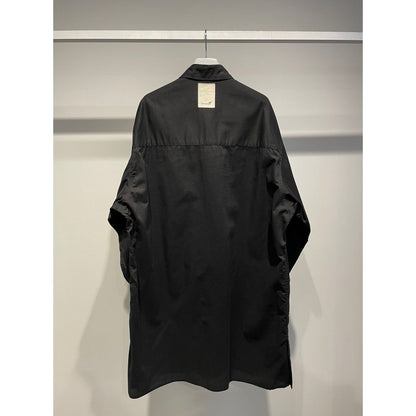 Ground Y LIGHT COTTON TWILLL WASH ONC LONG SHIRT