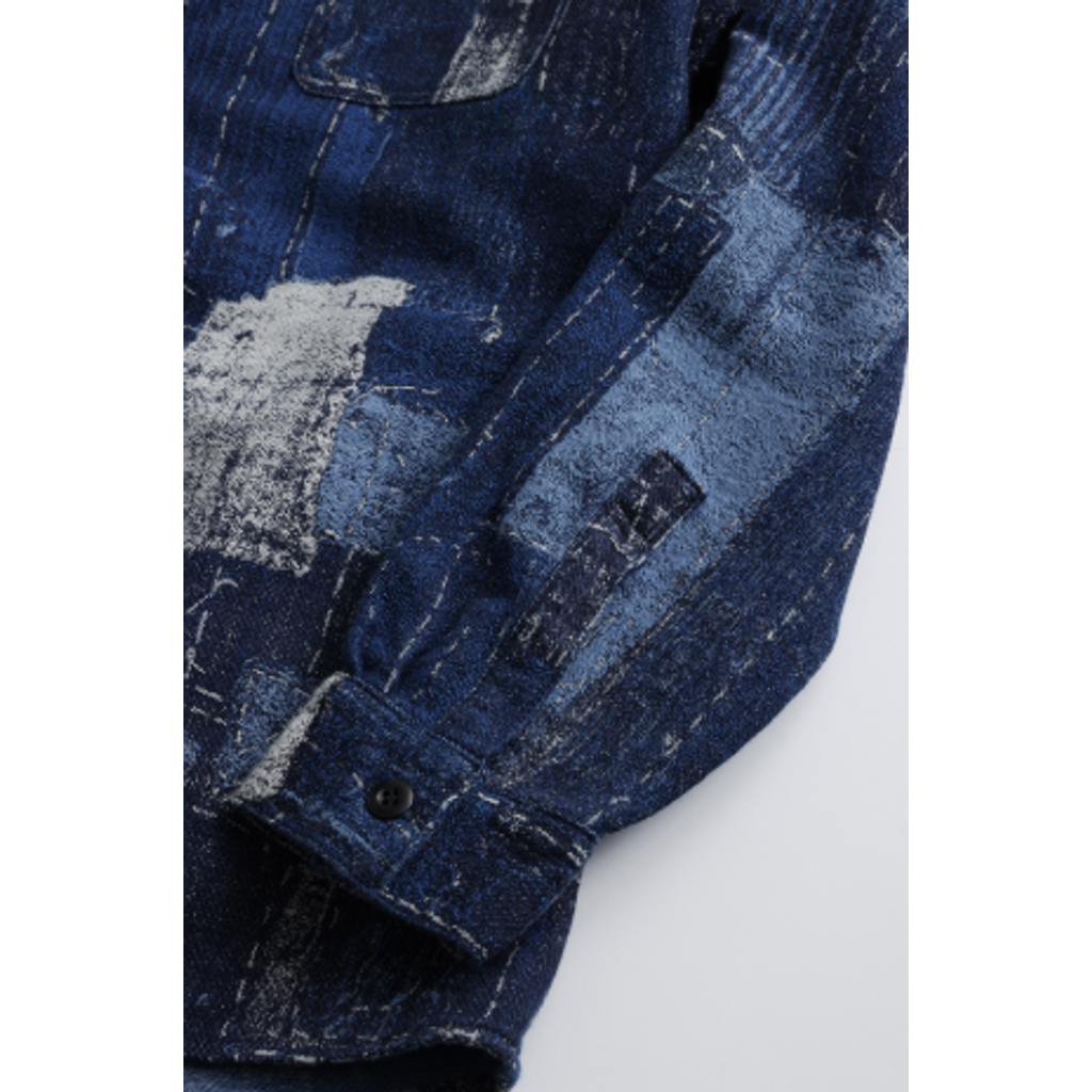FDMTL FA26SH41JR BORO JACQUARD SHIRT JACKET RINSE