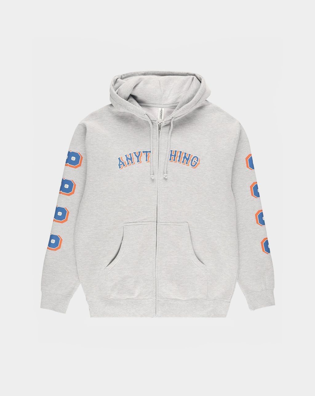 aNYthing 8 Is Enough Zip Hoodie - Heather Grey