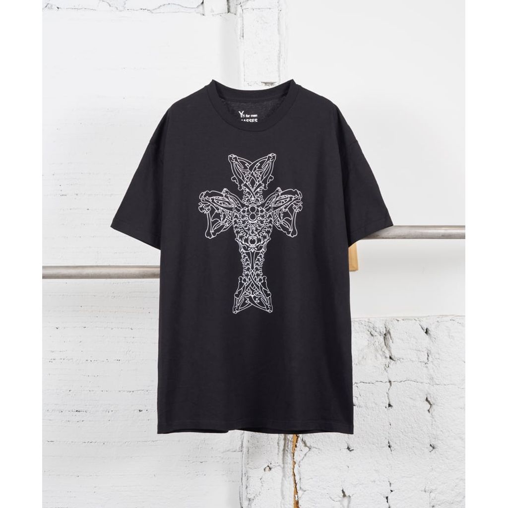 Y's for men × masses ROUND NECK SHORT SLEEVE T E