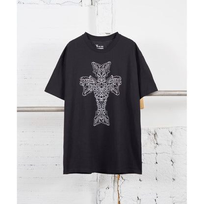 Y's for men × masses ROUND NECK SHORT SLEEVE T E