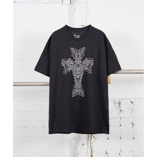 Y's for men × masses ROUND NECK SHORT SLEEVE T E