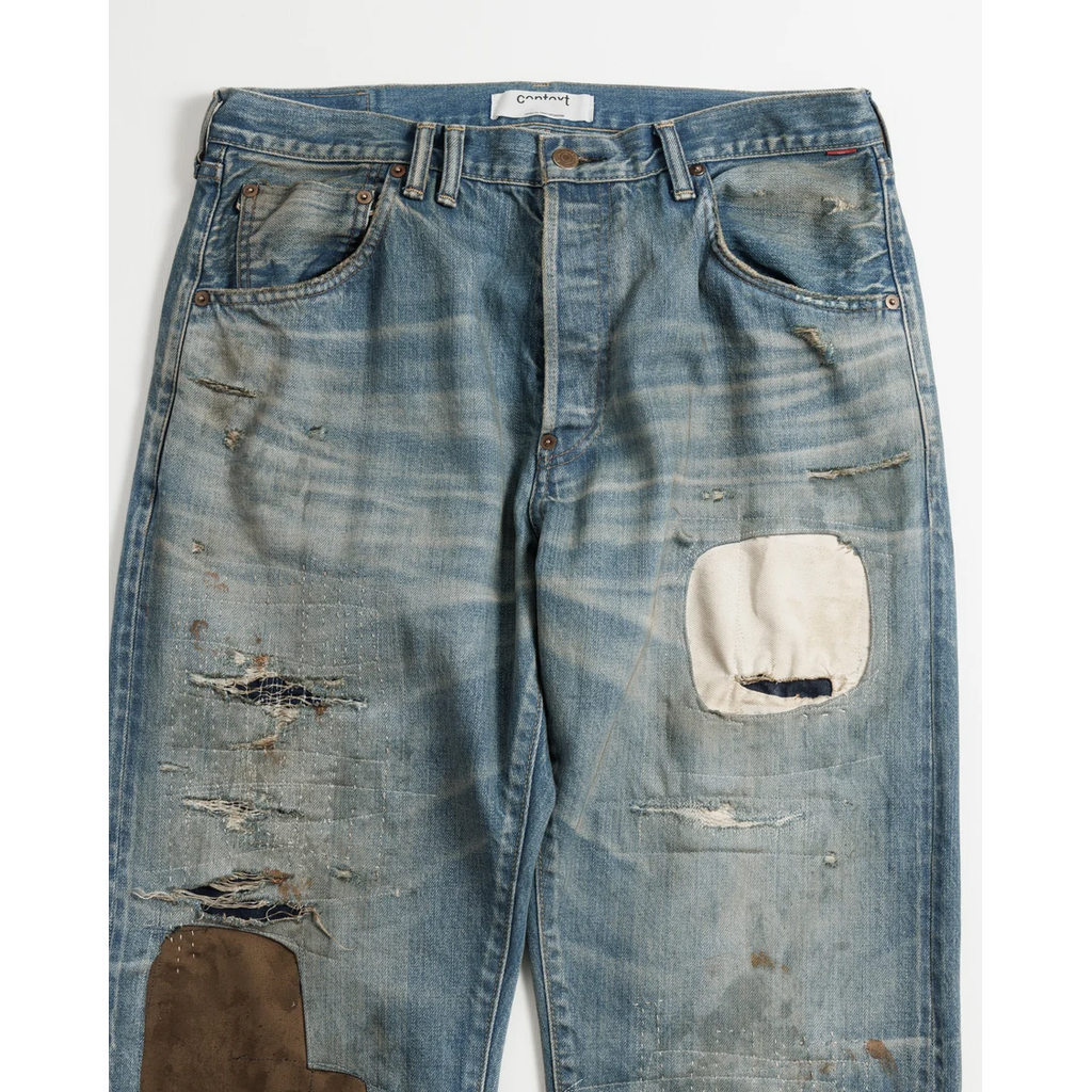ANACHRONORM CONTEXT-001-R1 REGULAR TAPERED 5P PANTS INDIGO (REMAKE)