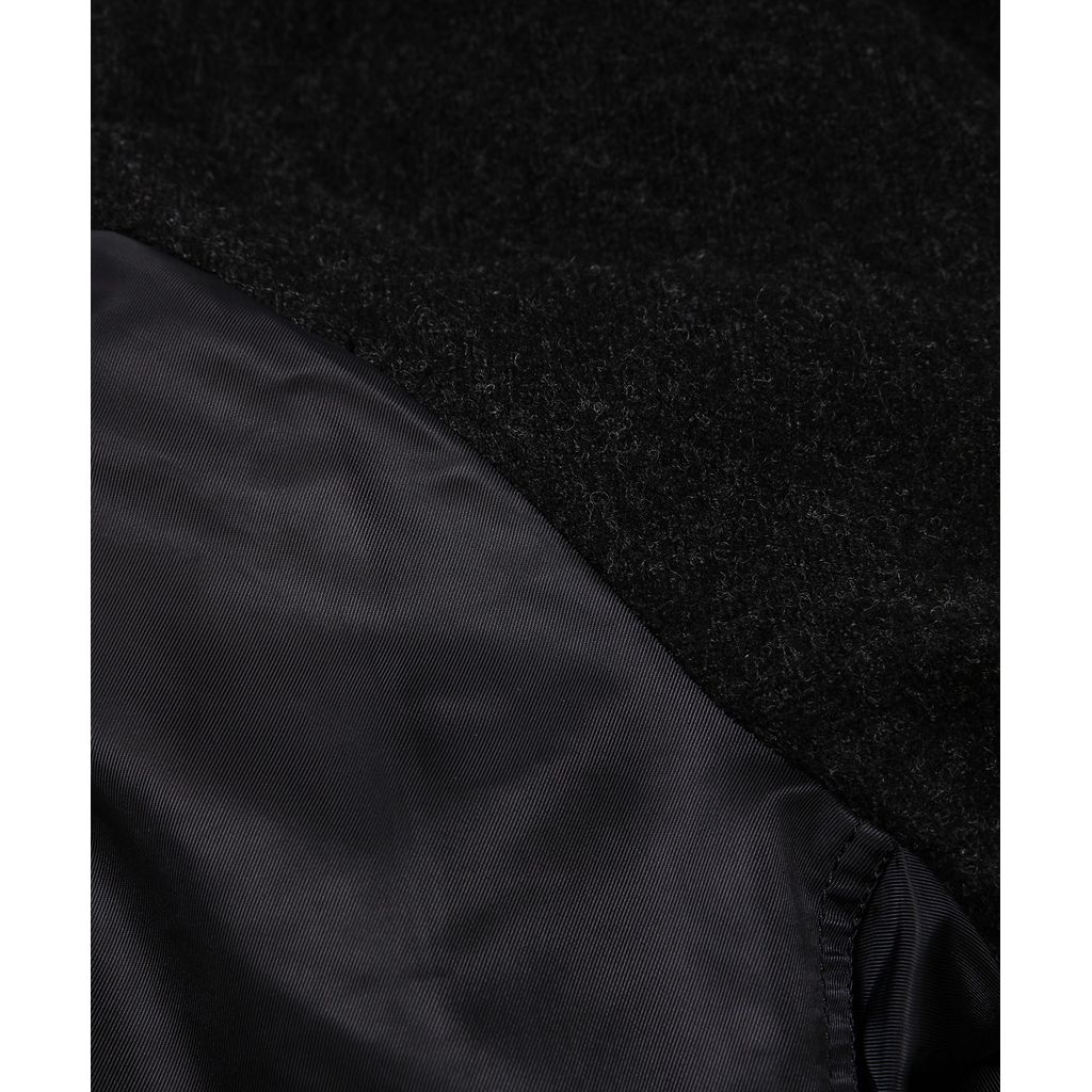 COMME des GARCONS HOMME WOOL 縮絨 × NYLON TWILL COAT（BLACK）