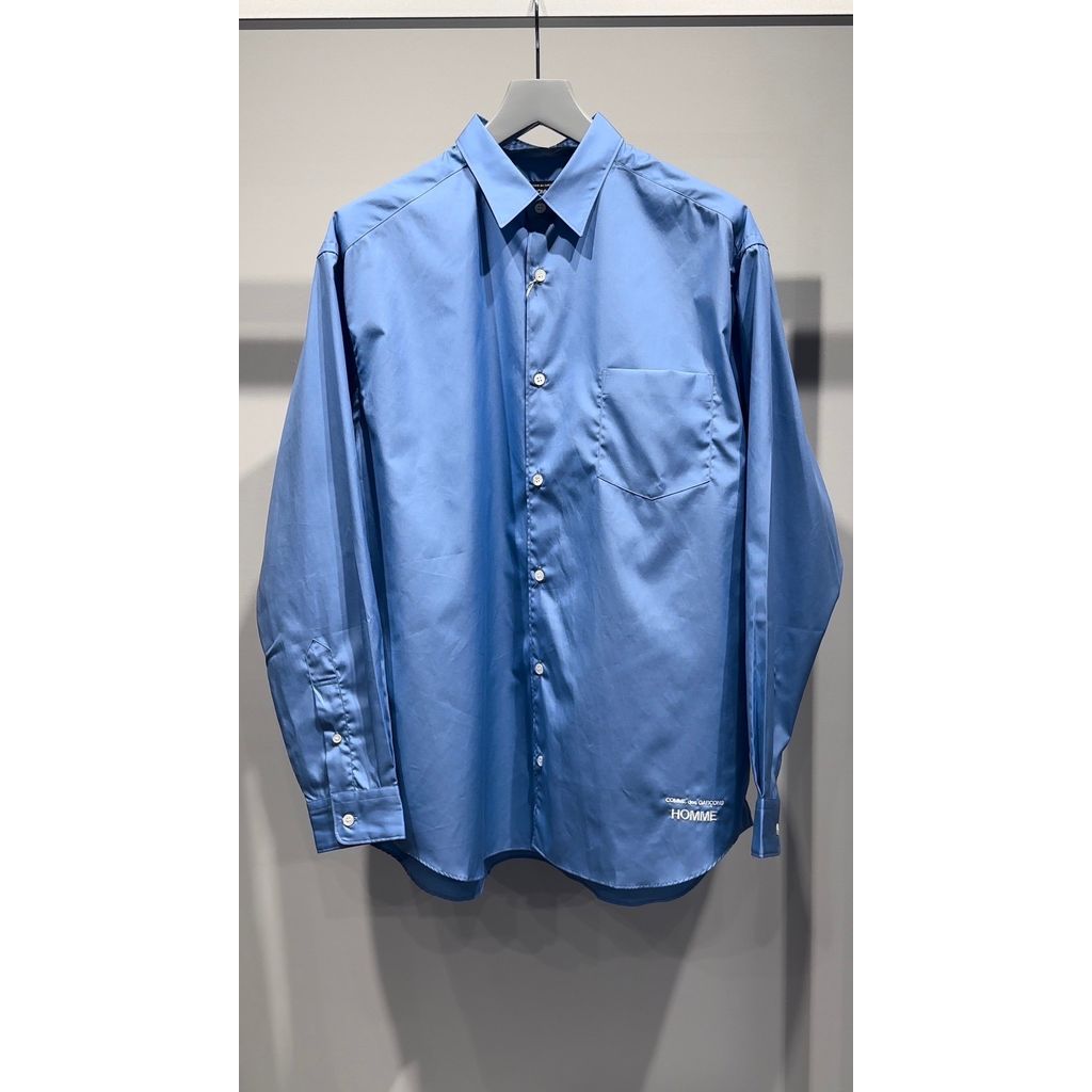 COMME des GARCONS HOMME コットンブロード LOGO シャツ（SAX）