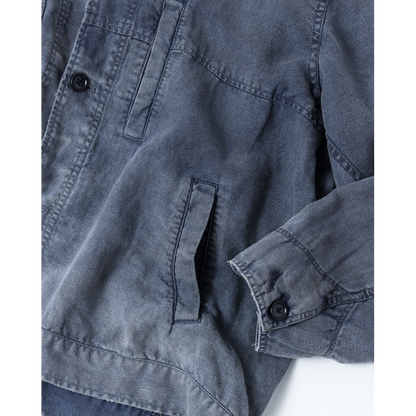 ANACHRONORM  FADED SULFUR DYED LINEN UTILITY JACKET