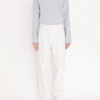 YAECA Chino Cloth Trousers Two Tuck Straight