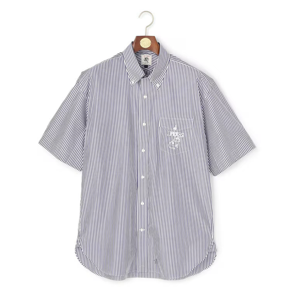J.PRESS 【AaronChang】【UNISEX】コットンタイプライター ストライプ シャツ / B.D. / Baggy-Fit