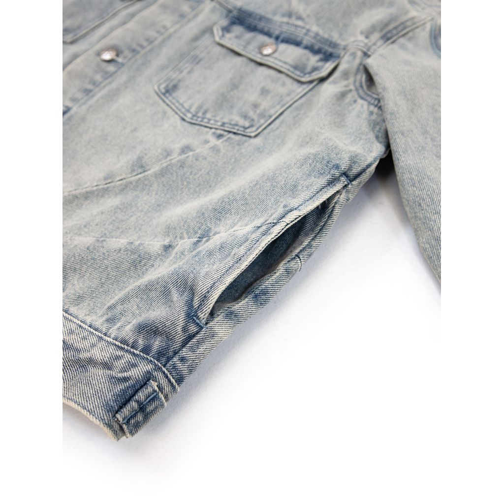 VANDY THE PINK RIDER DENIM JACKET（LIGHT WASH BLUE）