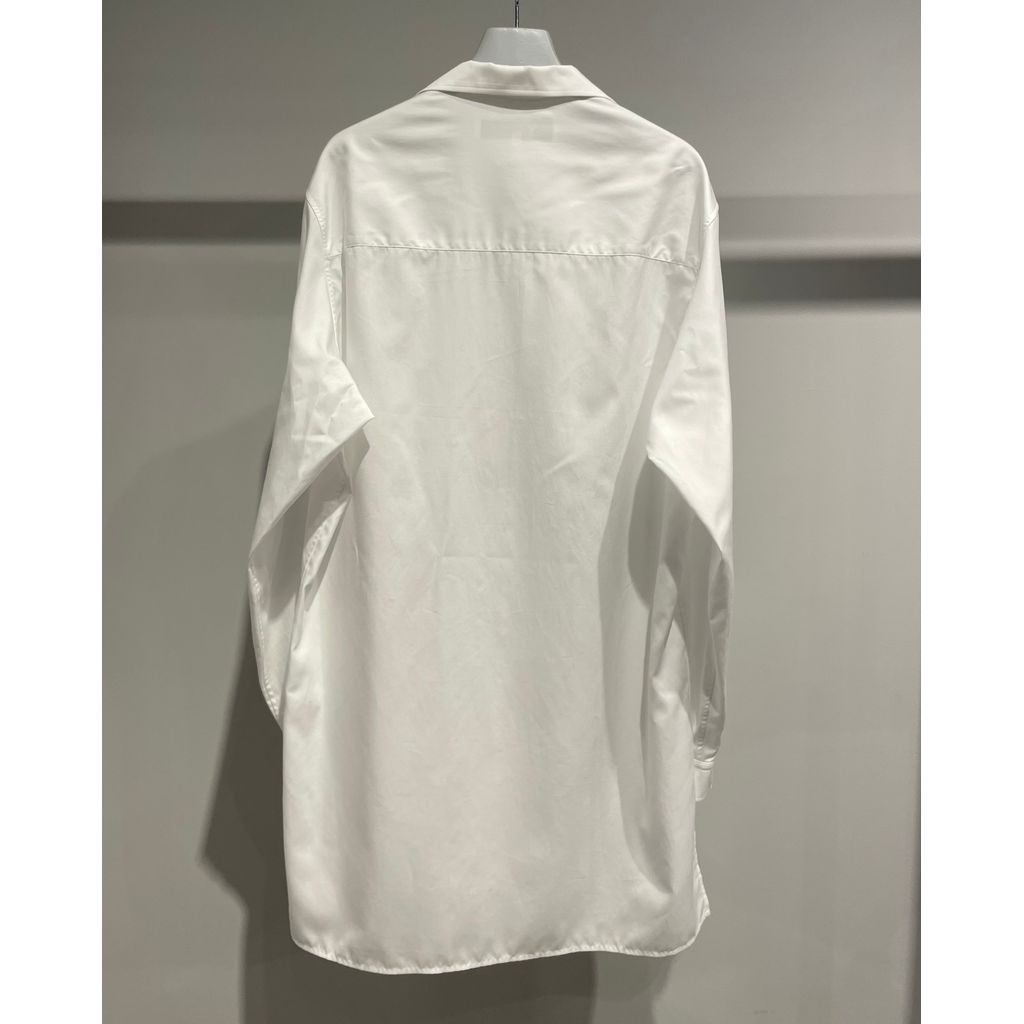 Y's for men 100/2 BROAD OPEN COLLAR SHIRT WITH LEFT CHEST POCKET