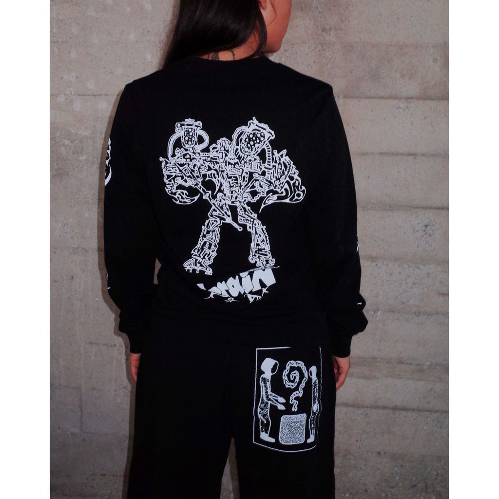 BRAIN DEAD Skull Mech Long Sleeve – MAROON WEBSTORE