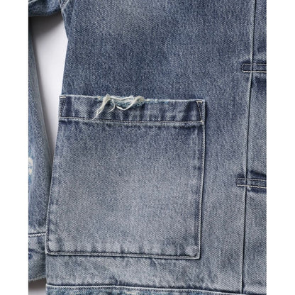 Liberaiders DAMAGED DENIM TRUCKER JACKET