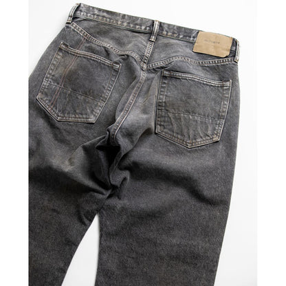 ANACHRONORM  REGULAR TAPERED WASHED 5P BLACK DENIM PANTS