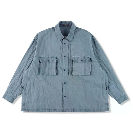 is-ness Pigment-Dyed long-Sleeve Shirt