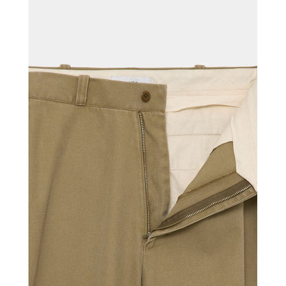 MARKA ORGANIC COTTON GABARDINE U.S.ARMY CHINO TROUSERS , Beige