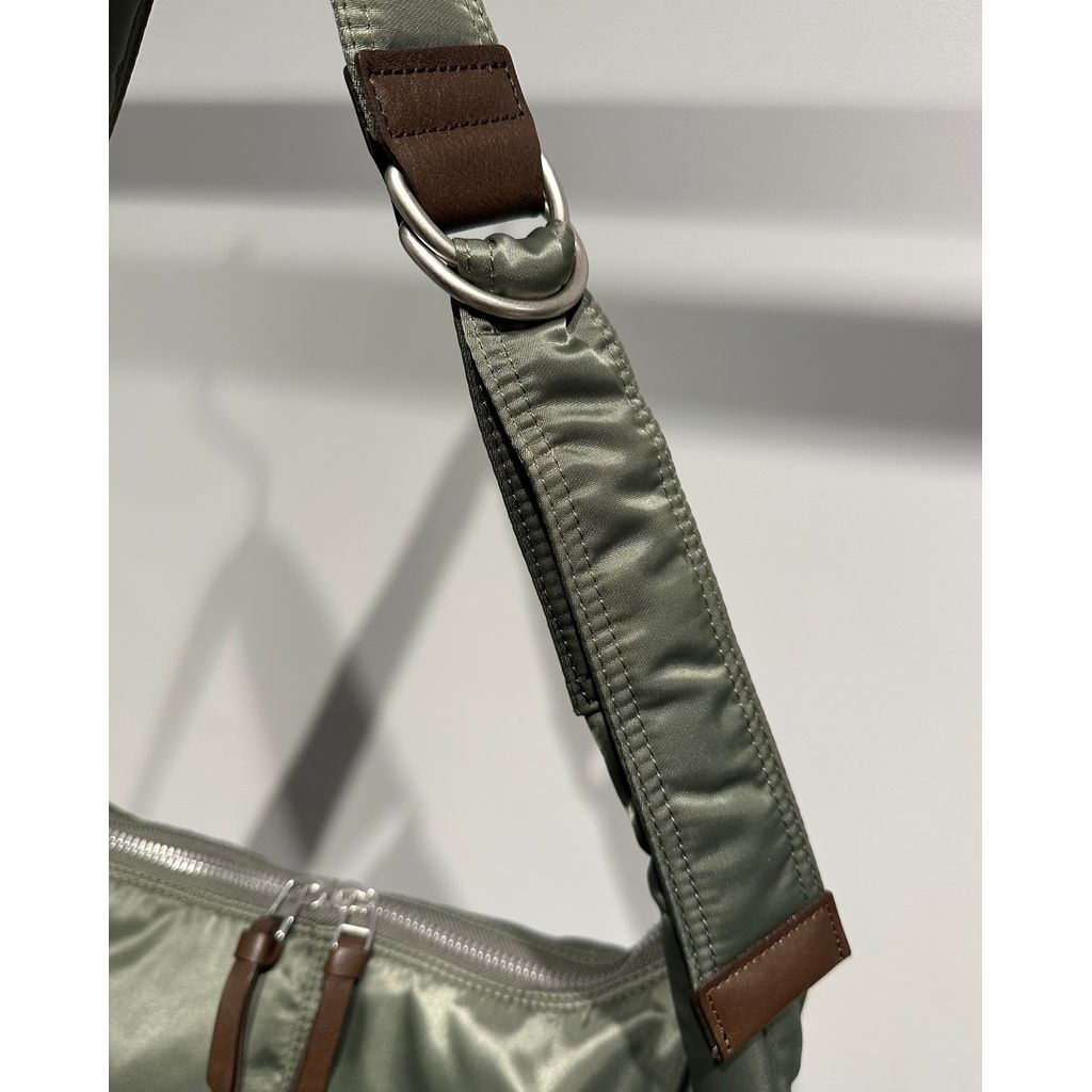 COMME des GARCONS HOMME COTTON NYLON TWILL SHOULDER BAG（KAHKI