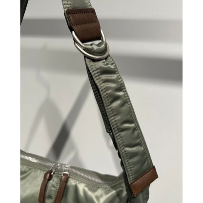 COMME des GARCONS HOMME COTTON NYLON TWILL SHOULDER BAG（KAHKI）