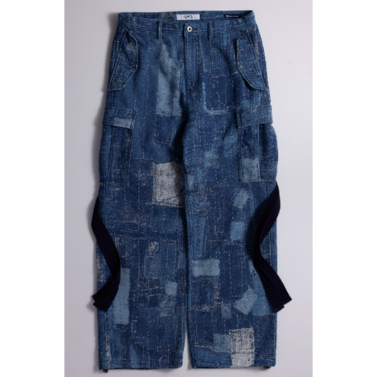 【予約商品】FDMTL FA26PN51JU  BORO JACQUARD CARGO PANTS 3YR WASH