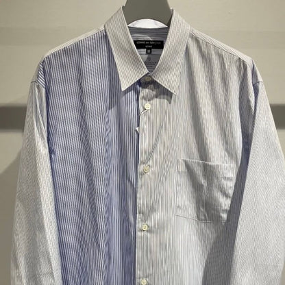 COMME des GARCONS HOMME 綿ストライプ 切換えシャツ
