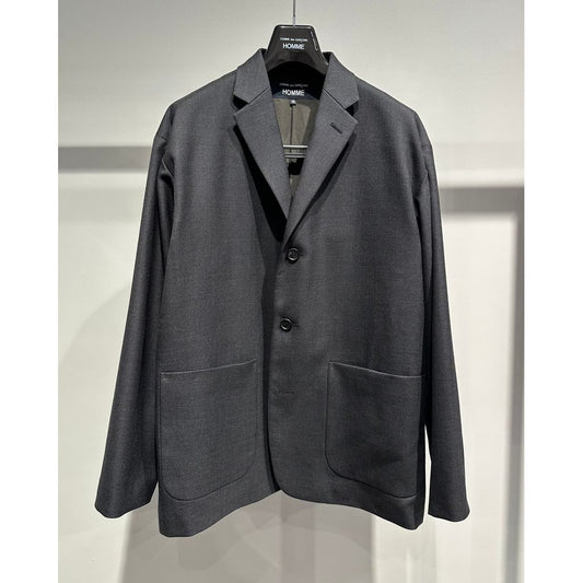 COMME des GARCONS HOMME WOOL GABARDINE TAILORED JACKET（CHARCOAL）