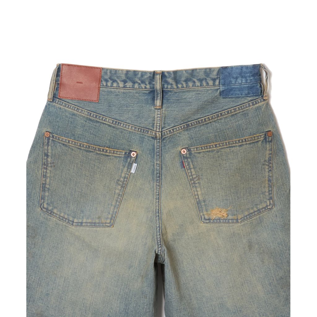 SUGARHILL  DAMAGED MODERN DENIM PANTS SHORTS