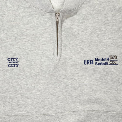 CITY COUNTRY CITY EMBROIDERED LOGO HALF ZIP SWEATSHIRT_UREI