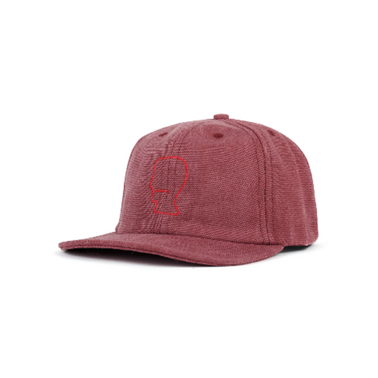 BRAIN DEAD WASHED TWILL LOGOHEAD HAT - RASPBERRY