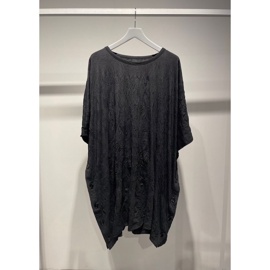 Ground Y CATCH WASHER BIG T WITH SIDE BUTTONS T-SHIRT