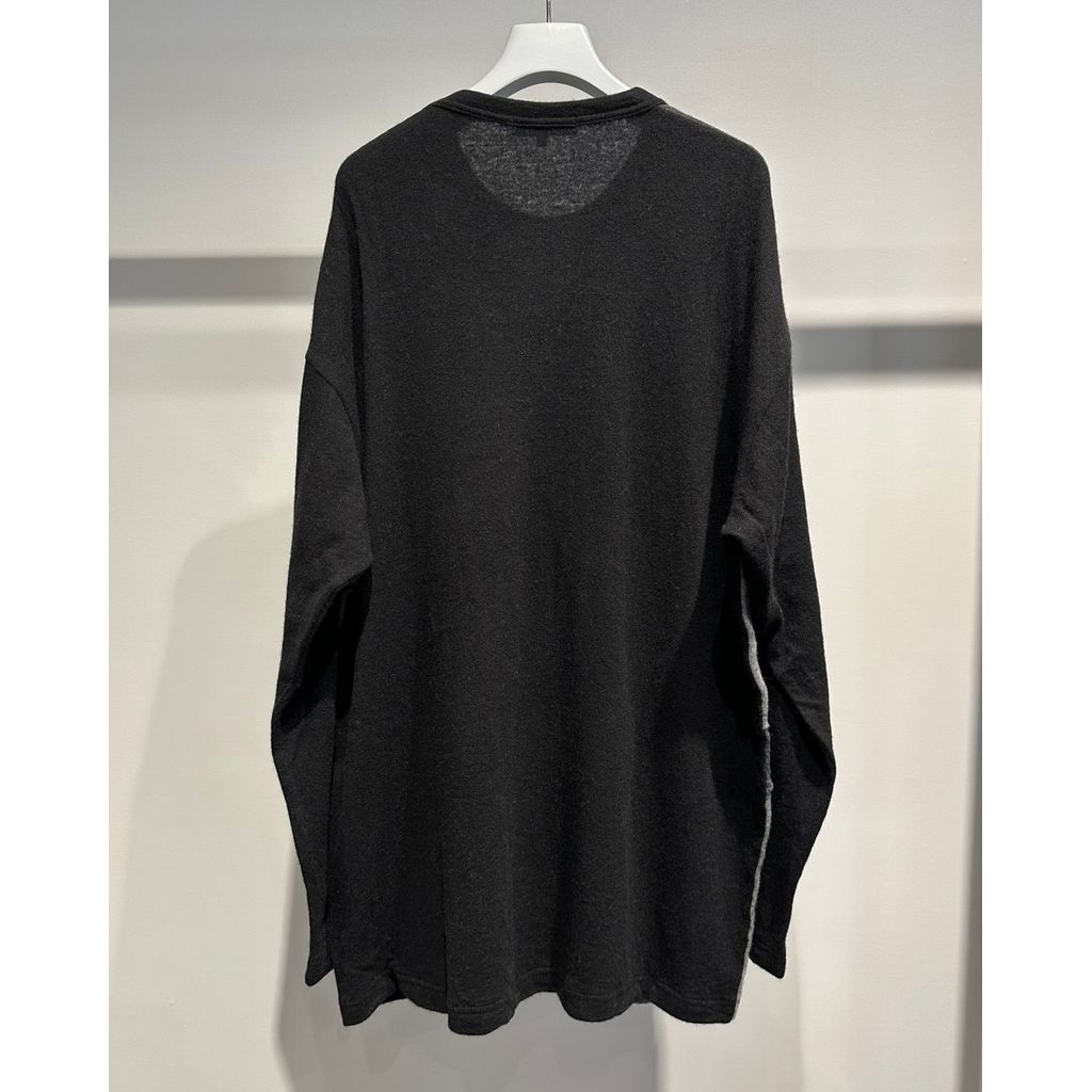 COMME des GARCONS HOMME WOOL PATCH WORK TEE（BLACK）