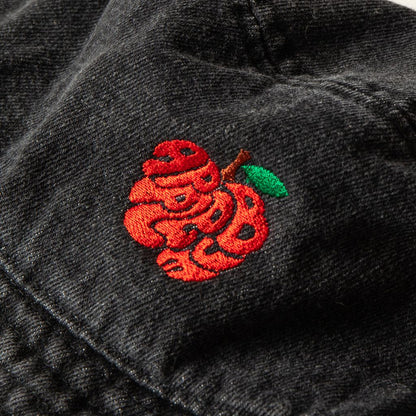 APPLEBUM “APPLE LOGO" DENIM BUCKET HAT [BLACK]