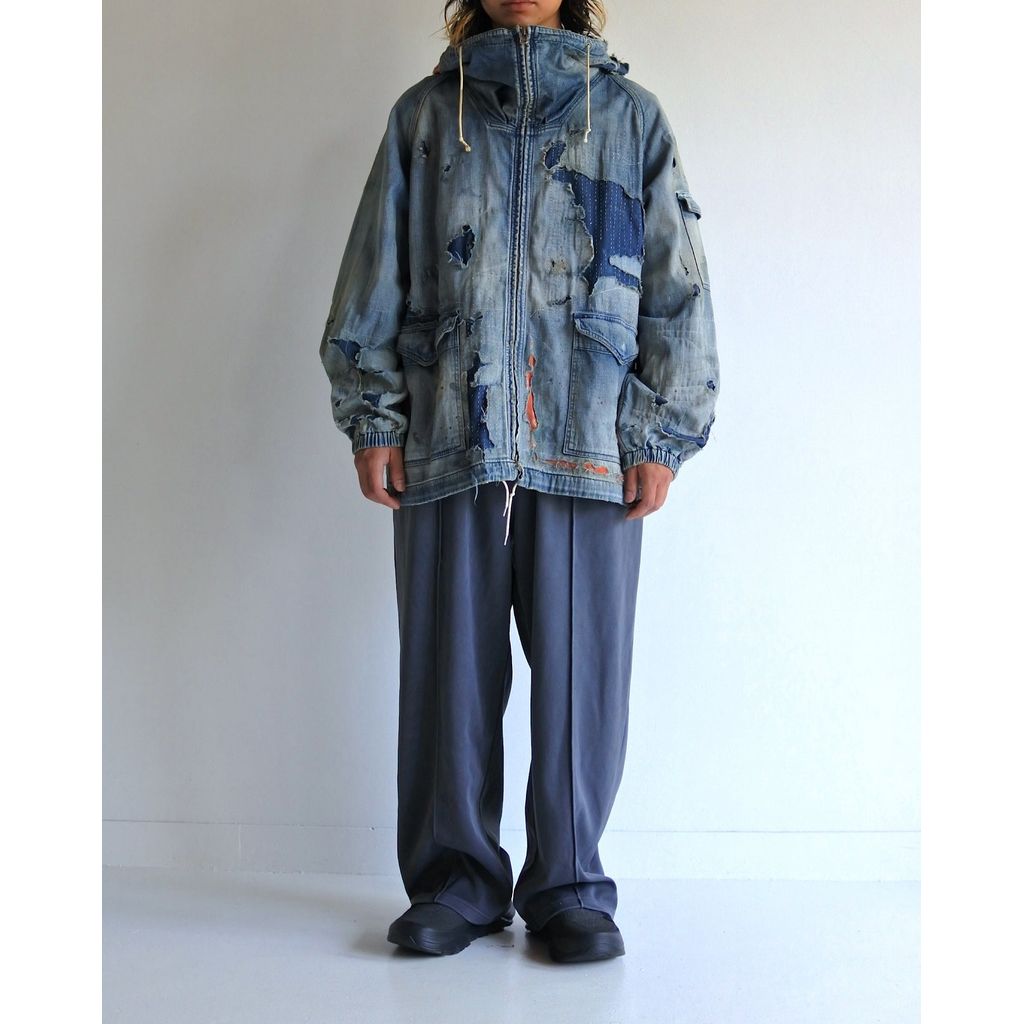 ANACHRONORM AN340-R DUAL DENIM REMAKED FULLZIP PARKA INDIGO