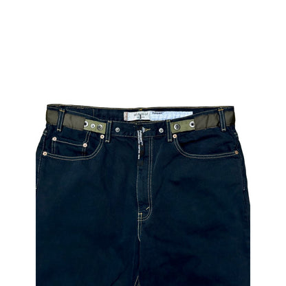 POLIQUANT THE DEFORMED ADJUSTABLE THRIFTING DENIM 550 [FIGURE DYEING]