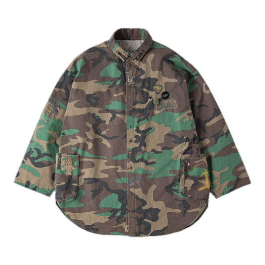 PORTER CLASSIC ALOHA CAMOUFLAGE SHIRT JACKET