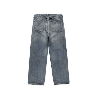 BOW WOW MINER'S REPAIRED DENIM WORK PANTS