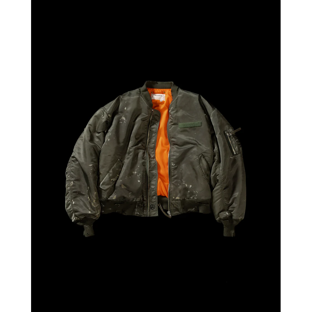 ANACHRONORM AN395 DIRTY NYLON MA-1 OLIVE