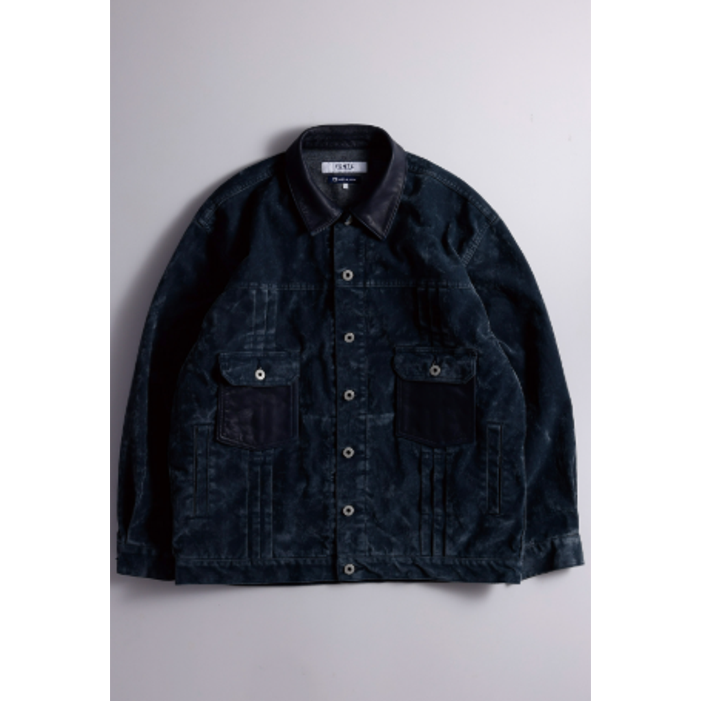 FDMTL FA26JK54R FLOCK LEATHER JACKET RINSE