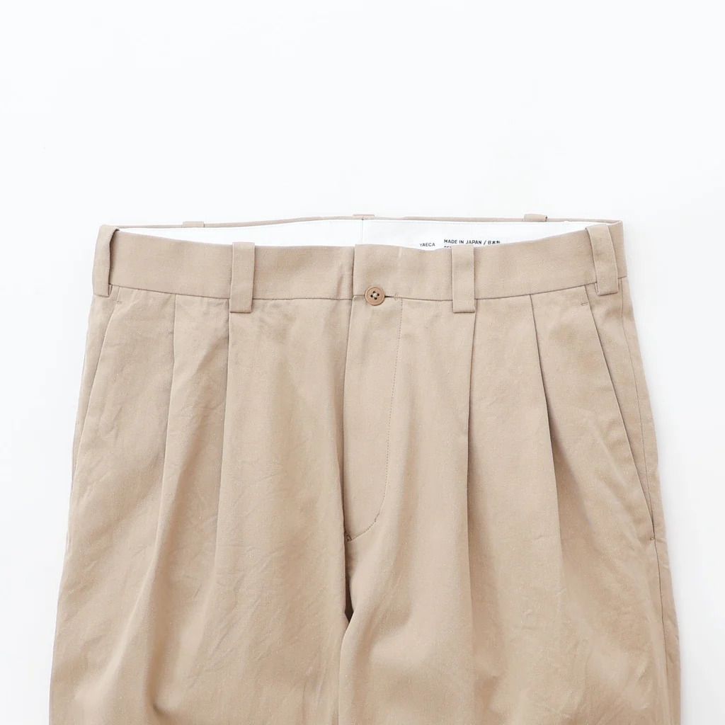 YAECA Chino Trousers Two-Tuck Straight