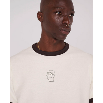 BRAIN DEAD SLUBBY RINGER T-SHIRT - NATURAL