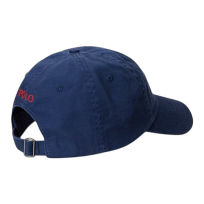 POLO RALPH LAUREN コットン チノ ベースボール キャップ（ニューポート ネイビー/RL レッド）