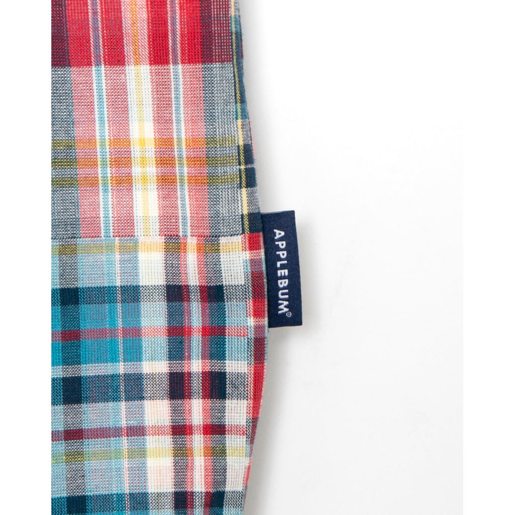 APPLEBUM PATCHWORK MADRAS WIDE PANTS