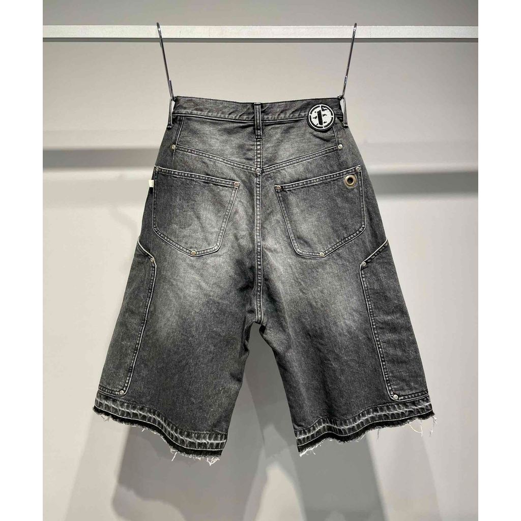 FAF NEWCOMMUNE AGED BAGGY DENIM SHORTS
