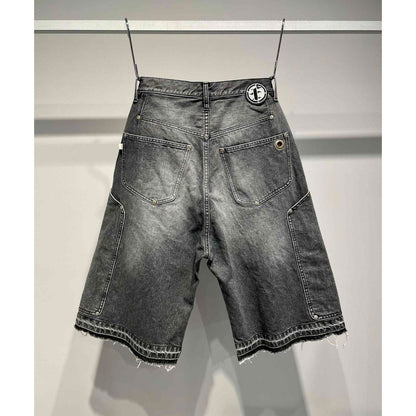 FAF NEWCOMMUNE AGED BAGGY DENIM SHORTS