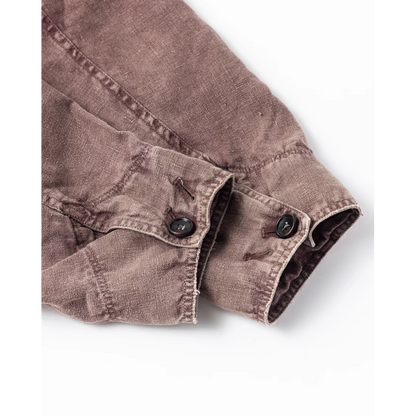 ANACHRONORM  FADED SULFUR DYED LINEN UTILITY JACKET