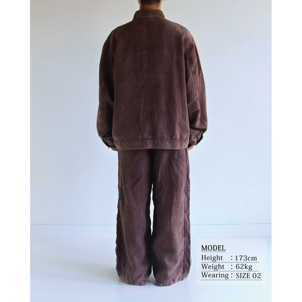 ANACHRONORM  FADED SULFUR DYED LINEN UTILITY JACKET