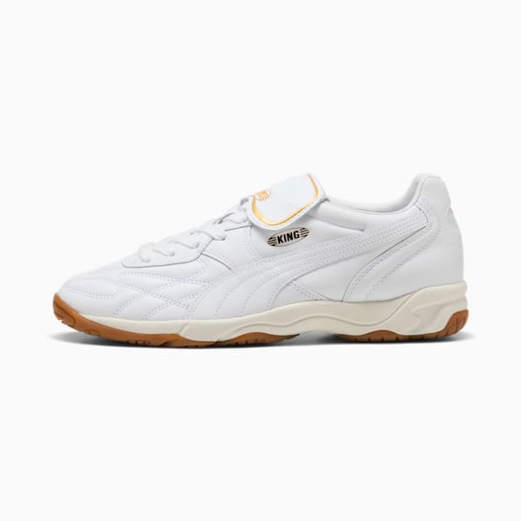 PUMA メンズ キング インドア スニーカー(PUMA White-Frosted Ivory)